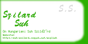 szilard suh business card